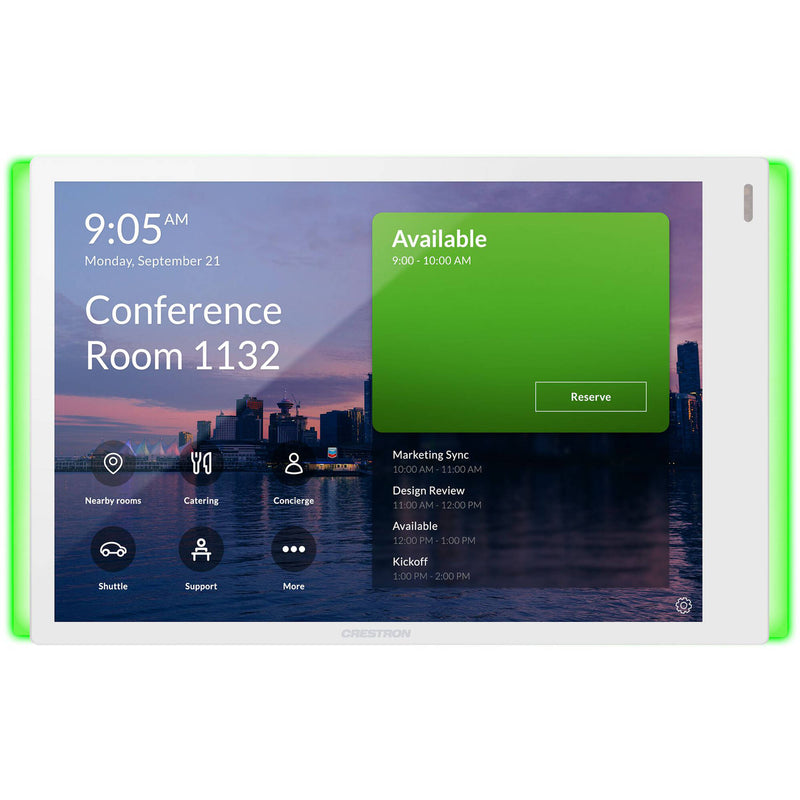 Crestron 7" Room Scheduling Touchscreen with Light Bar for Microsoft Teams Panels (White)