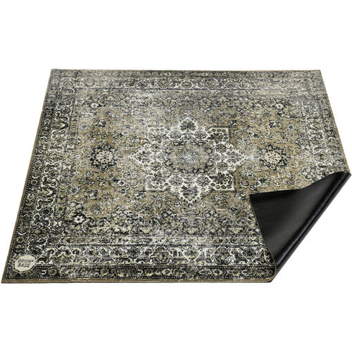 Drum N Base Vintage Persian-Style Stage Rug (6 x 5.2', Green)