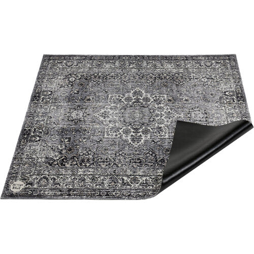 Drum N Base Vintage Persian-Style Stage Rug (6 x 5.2', Gray)