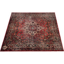 Drum N Base Vintage Persian-Style Stage Rug (6 x 5.2', Red)