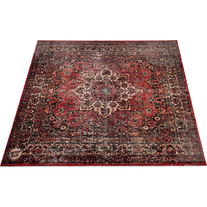 Drum N Base Vintage Persian-Style Stage Rug (6 x 5.2', Red)