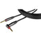 Gator Headliner Series 1/4" Straight to 1/4" Right Angle Quiet Instrument Cable (10')