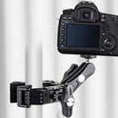 DigitalFoto Solution Limited Crab-Style Clamp with Dual Ball Head Mount