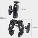 DigitalFoto Solution Limited Crab-Style Clamp with Dual Ball Head Mount