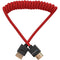 Kondor Blue Coiled High-Speed HDMI 2.0 Braided Cable (12 to 24", Cardinal Red)