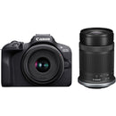Canon EOS R100 Mirrorless Camera with 18-45mm and 55-210mm Lenses and Basic Bundle