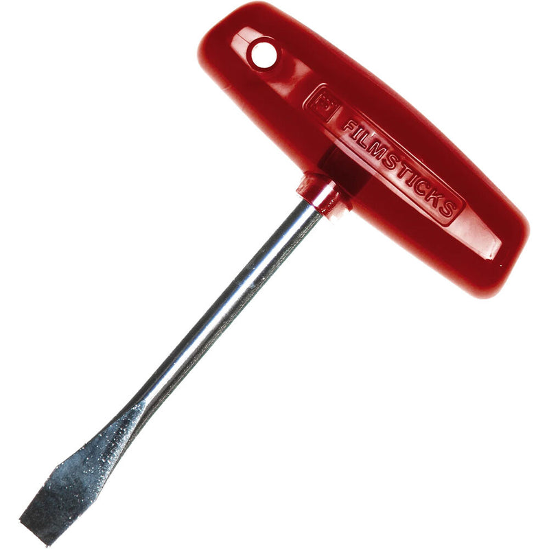 Filmsticks T-Handle Slotted Screwdriver (Red, Extended Shaft)