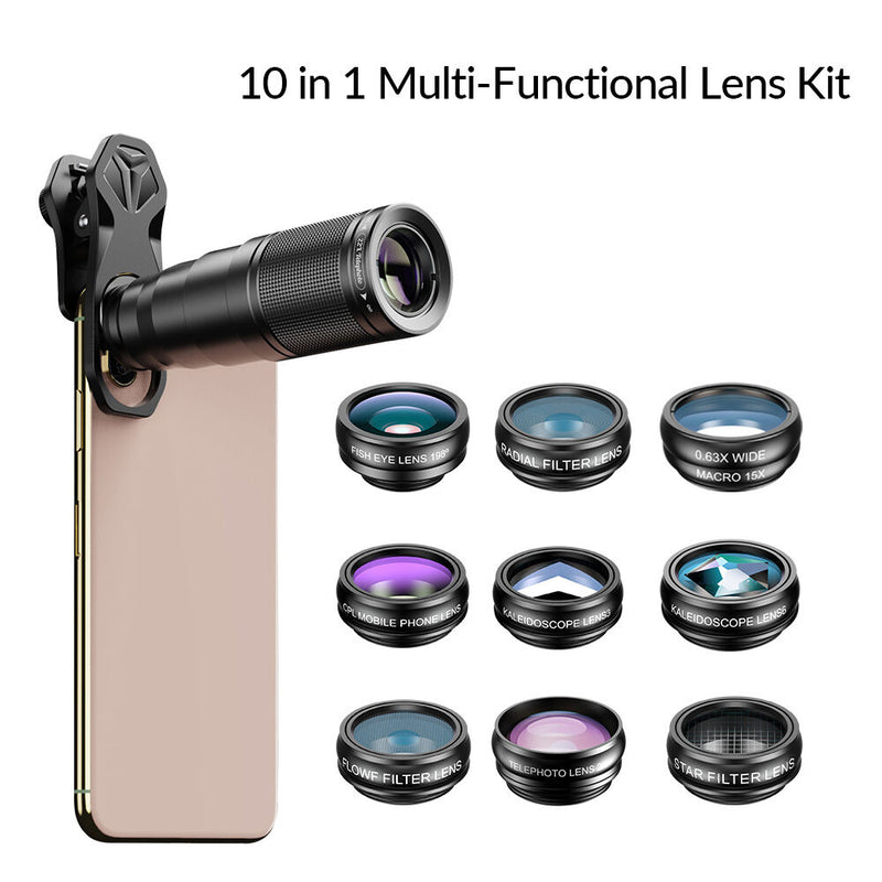 Apexel Multi-Functional 10-in-1 Lens Kit