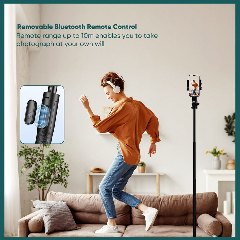 Apexel APL-D10 Multifunctional Selfie Stick (5')