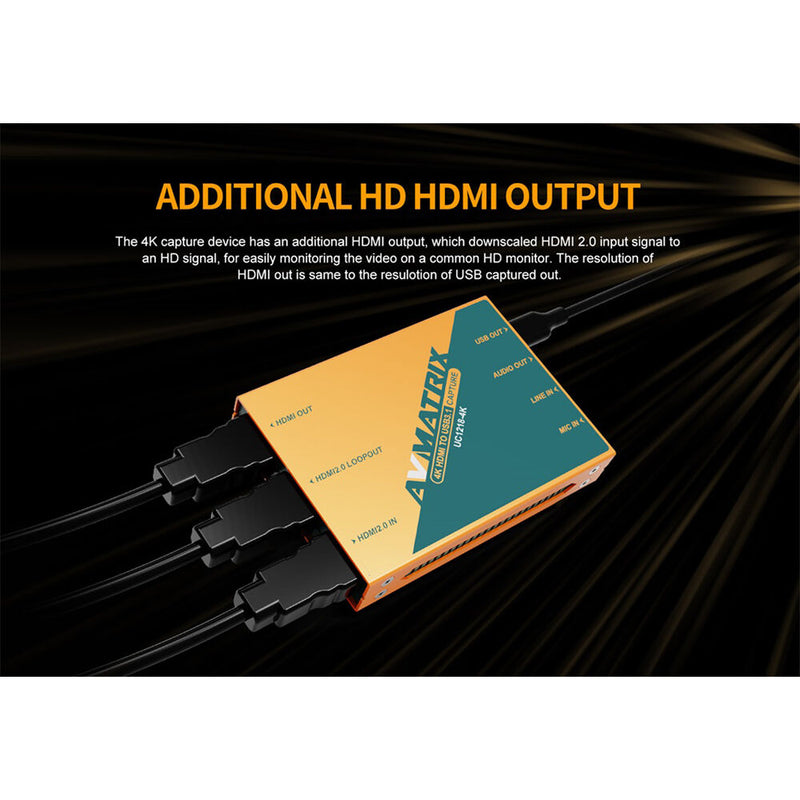 AVMATRIX 4K HDMI to USB-C 3.1 Video Capture Device