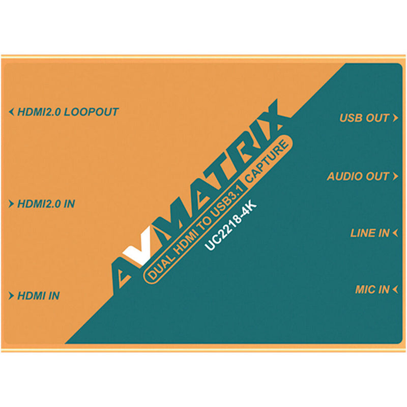 AVMATRIX Dual HDMI to USB-C 3.1 Video Capture Device