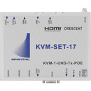 Apantac 4K/UHD HDMI KVM Transmitter and Receiver Set with USB 2.0 and PoE Support