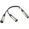 Pearstone XF-2XM XLR Female to 2 XLR Male Y-Cable (6")