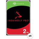 Seagate 2TB IronWolf Pro 7200 rpm SATA III 3.5" Internal NAS HDD (CMR, Retail, 4-Pack)