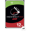 Seagate 12TB IronWolf Pro 7200 rpm SATA III 3.5" Internal NAS HDD (CMR, Retail, 4-Pack)