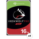 Seagate 16TB IronWolf Pro 7200 rpm SATA III 3.5" Internal NAS HDD (CMR, Retail, 4-Pack)