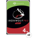 Seagate 4TB IronWolf Pro 7200 rpm SATA III 3.5" Internal NAS HDD (CMR, Retail, 2-Pack)