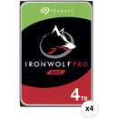 Seagate 4TB IronWolf Pro 7200 rpm SATA III 3.5" Internal NAS HDD (CMR, Retail, 4-Pack)