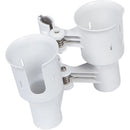 RoboCup Clamp-On Dual-Cup & Drink Holder (White)