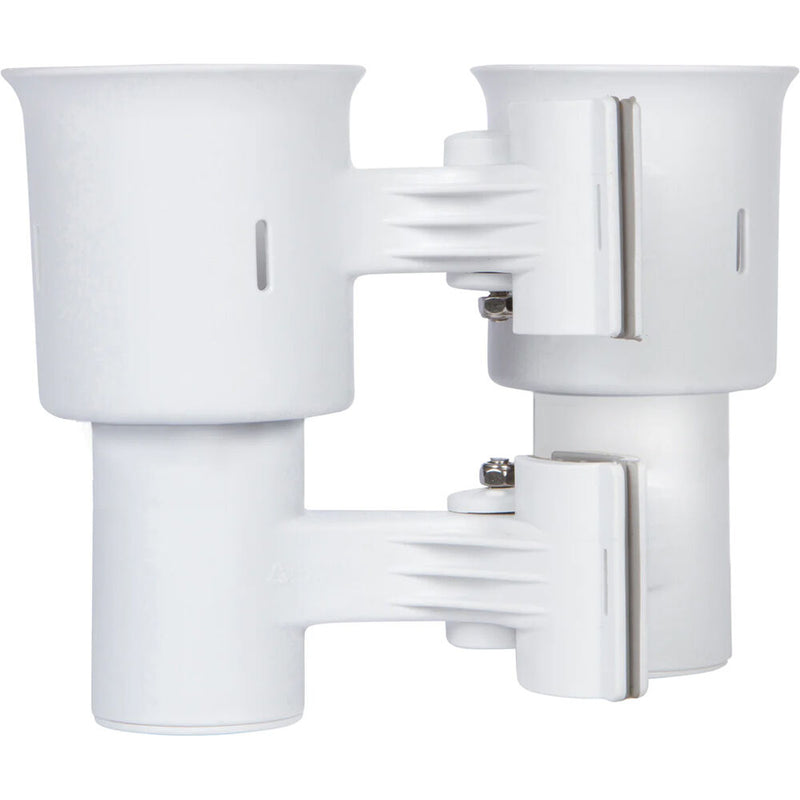 RoboCup Clamp-On Dual-Cup & Drink Holder (White)