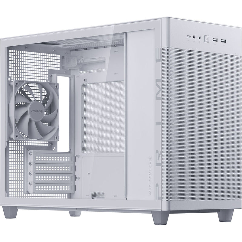 ASUS Prime AP201 Micro-ATX Case (White, Tempered Glass)