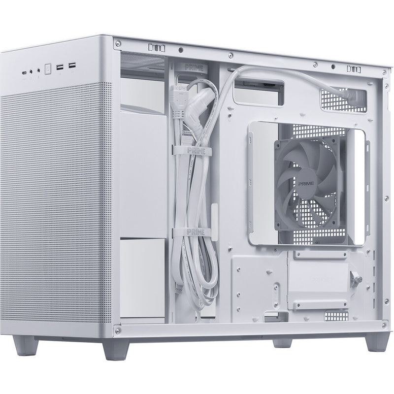ASUS Prime AP201 Micro-ATX Case (White, Tempered Glass)