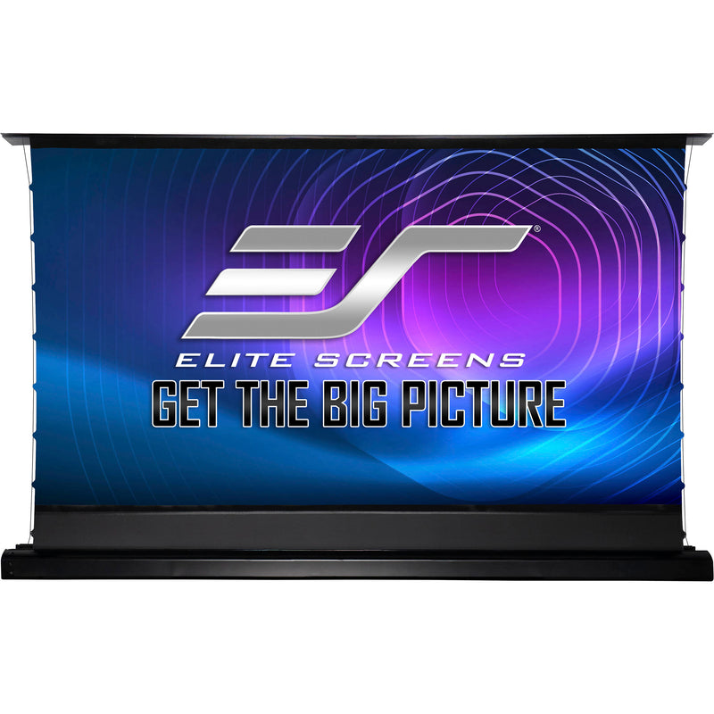 Elite Screens 101" CLR Electric Tab-Tension Floor Screen (White Casing)