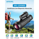 Apexel 12x50 ED Wide Field Monocular