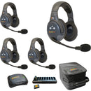 Eartec EVADE EVX4D-CM Dual-Channel Light-Industrial Full-Duplex Wireless Intercom System with 4 Dual-Ear Headsets (2.4 GHz)