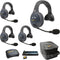 Eartec EVADE EVX4S-CM Dual-Channel Light-Industrial Full-Duplex Wireless Intercom System with 4 Single-Ear Headsets (2.4 GHz)