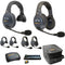 Eartec EVADE EVX633-CM Dual-Channel Light-Industrial Full-Duplex Wireless Intercom System with 3 Single-Ear & 3 Dual-Ear Headsets (2.4 GHz)
