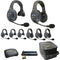 Eartec EVADE EVX844-CM Dual-Channel Light-Industrial Full-Duplex Wireless Intercom System with 4 Single-Ear & 4 Dual-Ear Headsets (2.4 GHz)