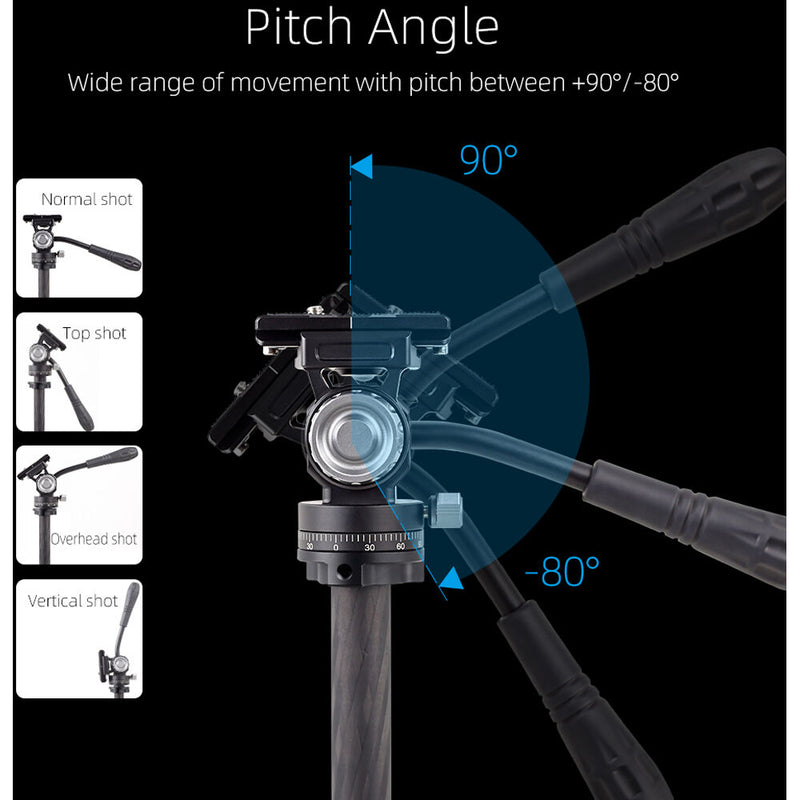 XILETU X224CLS1 Outdoor Carbon Fiber Tripod