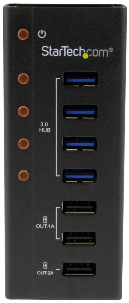 STARTECH ST4300U3C3 4 Port USB 3.0 Hub with 3x USB Charging Ports - Wall Mountable Mains Powered, NA, EU, UK GTIN UPC EAN: 0065030854634