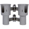 RoboCup Clamp-On Dual-Cup & Drink Holder (Gray)