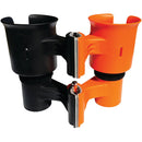 RoboCup Clamp-On Dual-Cup & Drink Holder (Orange & Black)