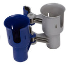 RoboCup Clamp-On Dual-Cup & Drink Holder (Navy & Gray)