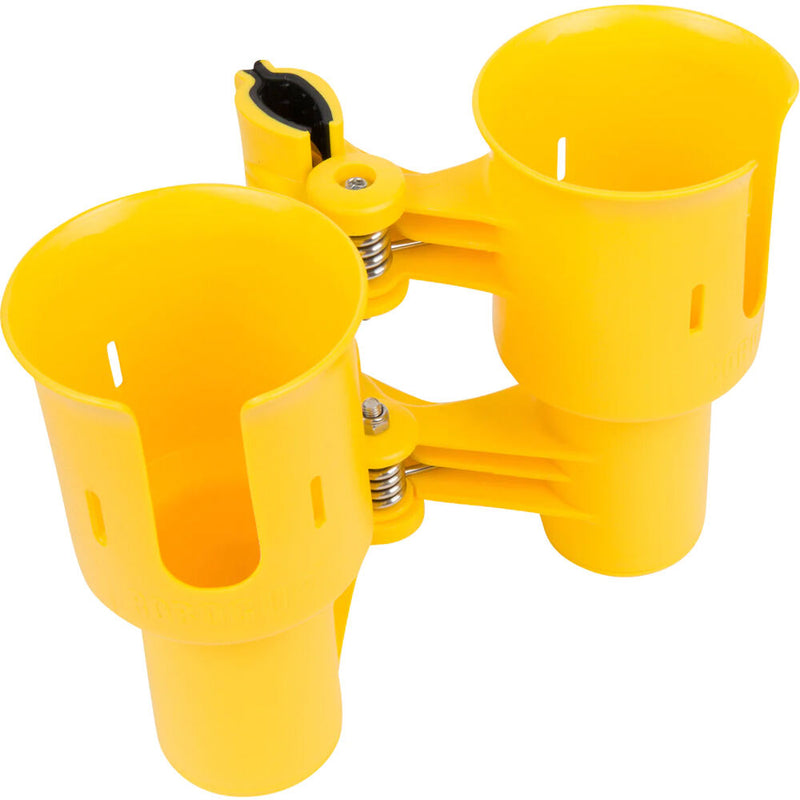 RoboCup Clamp-On Dual-Cup & Drink Holder (Yellow)