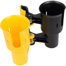 RoboCup Clamp-On Dual-Cup & Drink Holder (Yellow & Black)