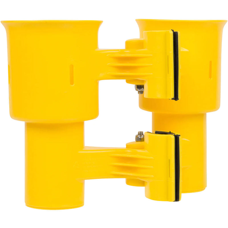 RoboCup Clamp-On Dual-Cup & Drink Holder (Yellow)