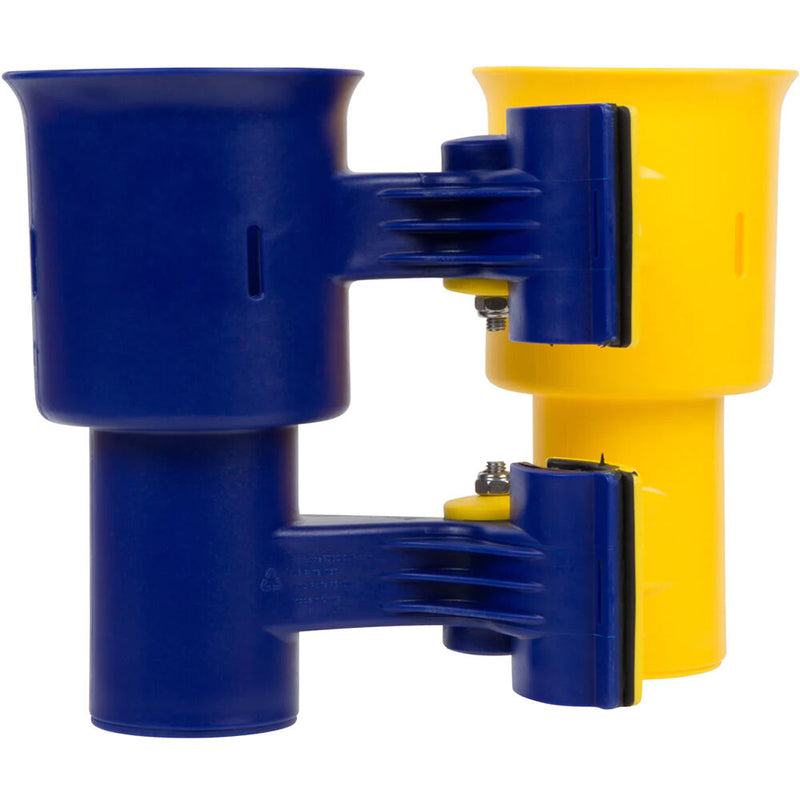 RoboCup Clamp-On Dual-Cup & Drink Holder (Yellow & Navy)