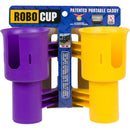 RoboCup Clamp-On Dual-Cup & Drink Holder (Yellow & Purple)