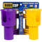 RoboCup Clamp-On Dual-Cup & Drink Holder (Yellow & Purple)