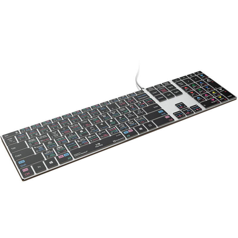 KB Covers DaVinici Resolve Backlit Pro Aluminum Keyboard for Windows (US English)