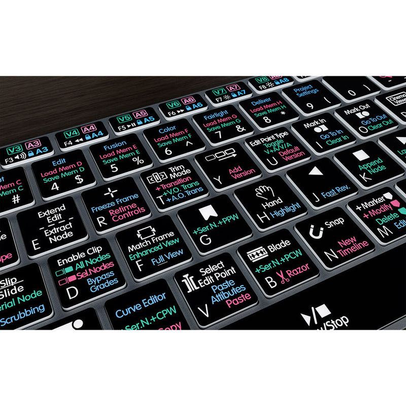 KB Covers DaVinici Resolve Backlit Pro Aluminum Keyboard for Windows (US English)