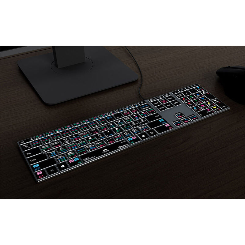 KB Covers DaVinici Resolve Backlit Pro Aluminum Keyboard for Windows (US English)