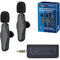 Vidpro WM-35 2-Person Wireless Microphone System for Cameras and Smartphones (2.4 GHz)