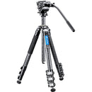Leofoto LV-324C 4-Section Carbon Fiber Tripod with BV-10 Head System