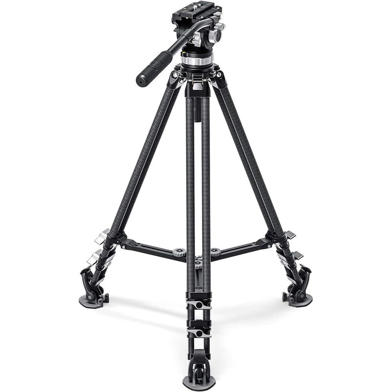 Leofoto LVC-193C Carbon Fiber Twin-Leg Tripod with BV-15 Video Head System