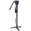 Leofoto MV-324C Carbon Fiber Monopod with BV-10 Fluid Video Head